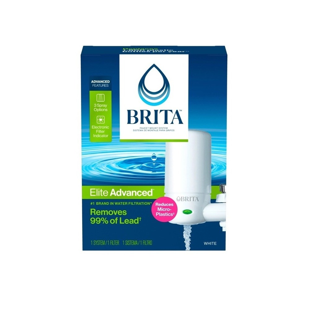 Brita Elite 35214 Basic Tap Water Faucet Filtration System - White